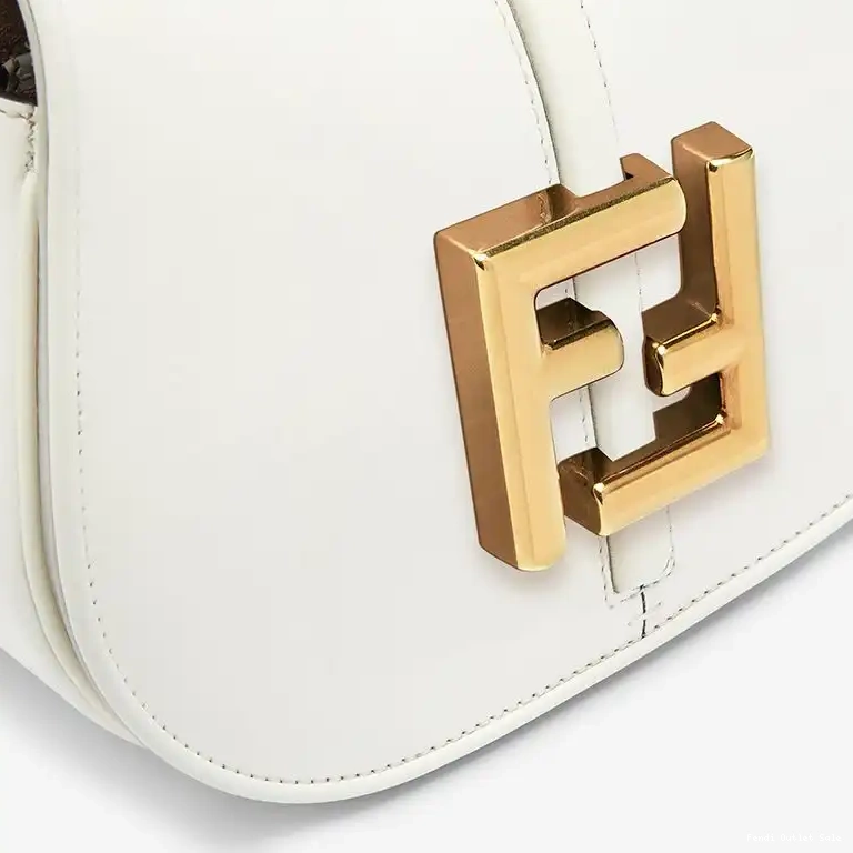 Cheap Bag C'mon Fendi Leather White In Mini Calf 0530